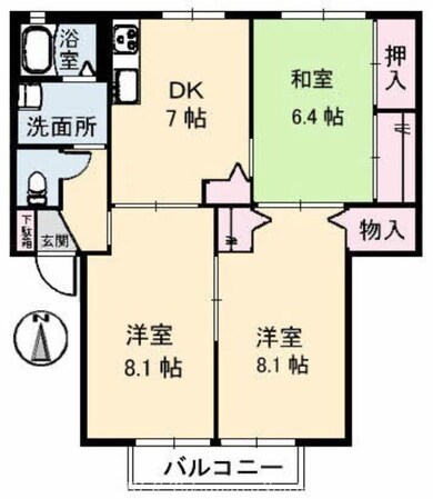 クレール高松の物件間取画像